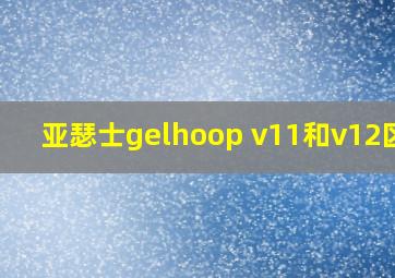 亚瑟士gelhoop v11和v12区别